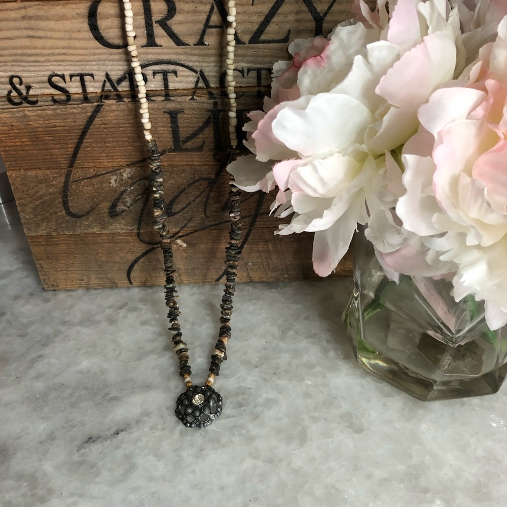 Antique 1800’s Button & Beads Necklace